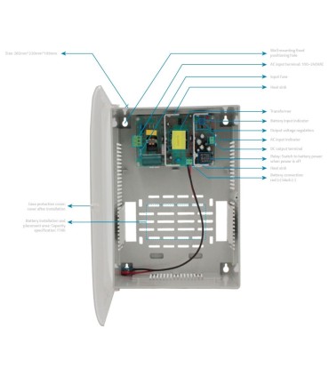 Power supply distribution box 1 input AC 100-240 V 50/60 Hz