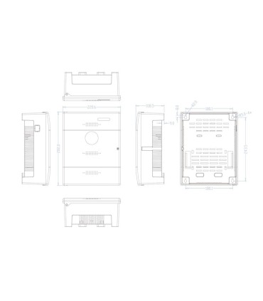 Boîte de distribution d'alimentation 1 entrée AC 100-240 V 50/60 Hz