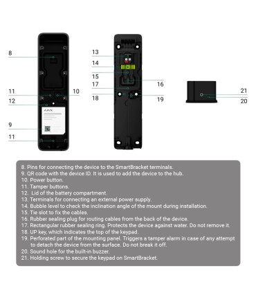 Keypad Outdoor Ajax Graphite