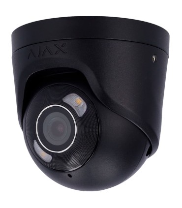 IP Turret 8 Megapixel Ajax IP Camera with IR vision and white light up to 50 m- Black colour