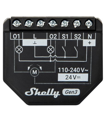 Modulo Interruptor Inteligente Wi-Fi Shelly 2PM Gen 3