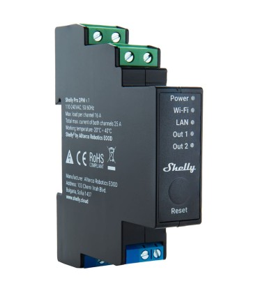 Shelly Pro 2PM Smart DIN Rail Switch
