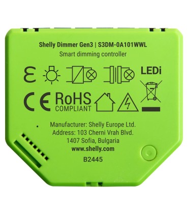 Regulador de Intensidad Wi-Fi Shelly Dimmer Gen3