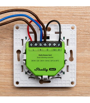 Módulo Regulador de Intensidade Wi-Fi Shelly Dimmer Gen4
