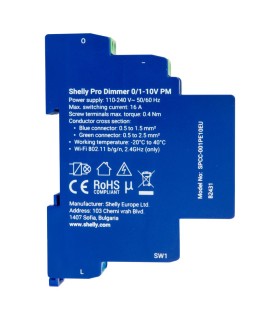 Gateway Domotico Barra DIN Shelly Pro Dimmer 0/1-10V PM