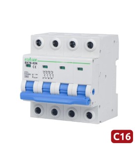 Interruttore magnetotermico Corrente nominale 16A 4 poli (installazioni trifase)