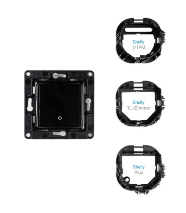 Interruptor Mecânico Shelly Wall Switch 1 preto