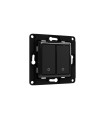 Shelly Wall Switch 2 Negro - Tecla Doble para Micromódulos