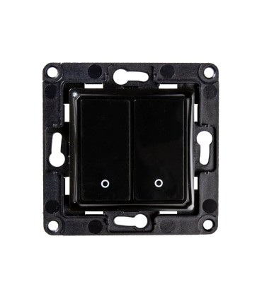 Shelly Wall Switch 2 Noir - Touche Double pour Micromodules
