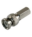 Conector BNC macho rápido para enroscar
