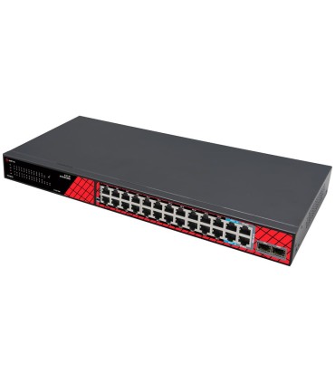 SF-SW2824HIPOE-MF-300 -  Safire Switch Hi-PoE 24 portas PoE + 2 RJ45 Uplink + 2 MGESFP Uplink