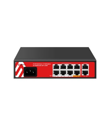SW8FE2GE-2BT-120W -  Safire Switch Hi-PoE 8 Ports FE PoE + 2 Liaison montante RJ45