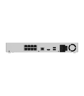 Ajax NVR H2D8PAC 8 Canais PoE Branco — Gravador IP 4K, 8 Portas PoE, Suporte para 2 HDDs Hot-Swap e Saída HDMI