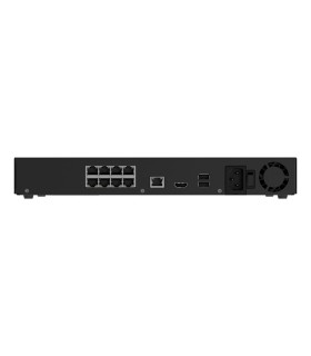 Ajax NVR H2D8PAC 16 Canali (8 PoE) Nero — Registratore IP 4K, 8 Porte PoE, Supporto per 2 HDD Hot-Swap e Uscita HDMI
