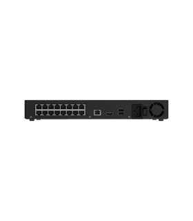 Ajax Superior NVR H2DAI16PAC 16-Ch PoE Black — 4K AI IP Recorder, 16 PoE+ Ports, Dual Hot-Swap HDDs & HDMI