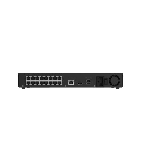 Ajax Superior NVR H2DAI16PAC 32 Canais 16 PoE Preto — Gravador IP 4K IA, 16 Portas PoE+, 2 HDDs Hot-Swap e HDMI