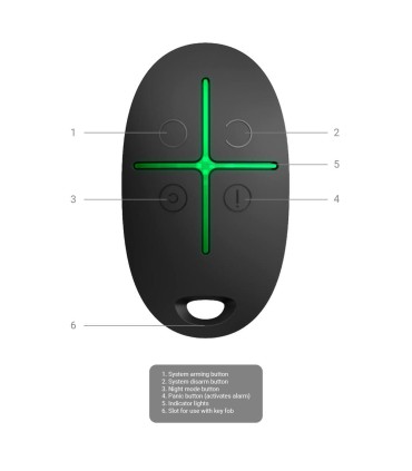 Ajax Superior SpaceControl Black | Lisintec
