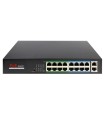SW1816POE-160-E - Switch PoE Non Gestibile 16 Porte Fast Ethernet + 2 Porte Uplink Gigabit 160W