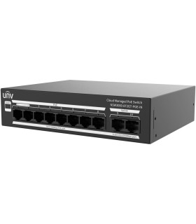 Uniview NSW3000-8T2GT-POE-IN - Switch PoE Gestionable en la Nube 8 Puertos PoE Gigabit + 2 Puertos Uplink Gigabit